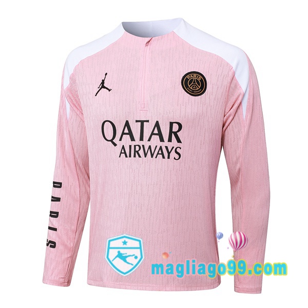 Magliago - Passione Maglie Thai Affidabili Basso Costo Online Shop | Felpa Calcio JORDAN Paris PSG Rosa 2024/2025