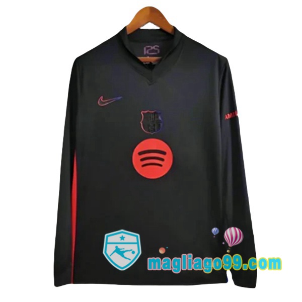 Magliago - Passione Maglie Thai Affidabili Basso Costo Online Shop | Maglia FC Barcellona Seconda Maniche Lunghe Nero 2024/2025