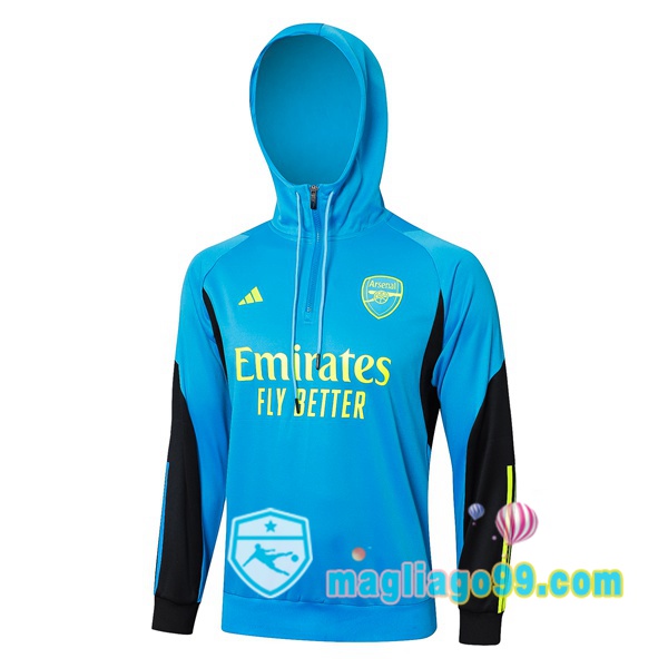 Magliago - Passione Maglie Thai Affidabili Basso Costo Online Shop | Felpa con cappuccio Arsenal Blu 2024/2025