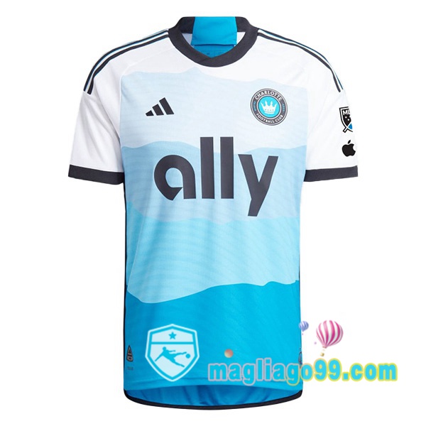 Magliago - Passione Maglie Thai Affidabili Basso Costo Online Shop | Maglia Charlotte FC Prima Blu Bianco 2024/2025