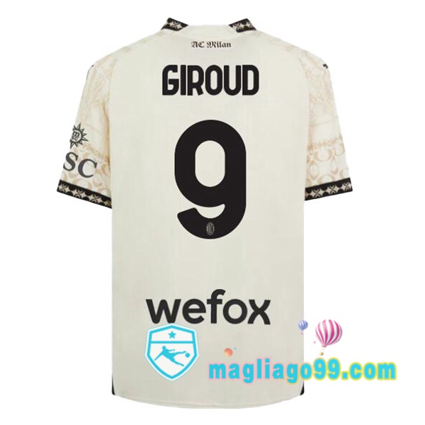 Magliago - Passione Maglie Thai Affidabili Basso Costo Online Shop | Maglia AC Milan (Giroud 9) Quattro Giallo 2023/2024