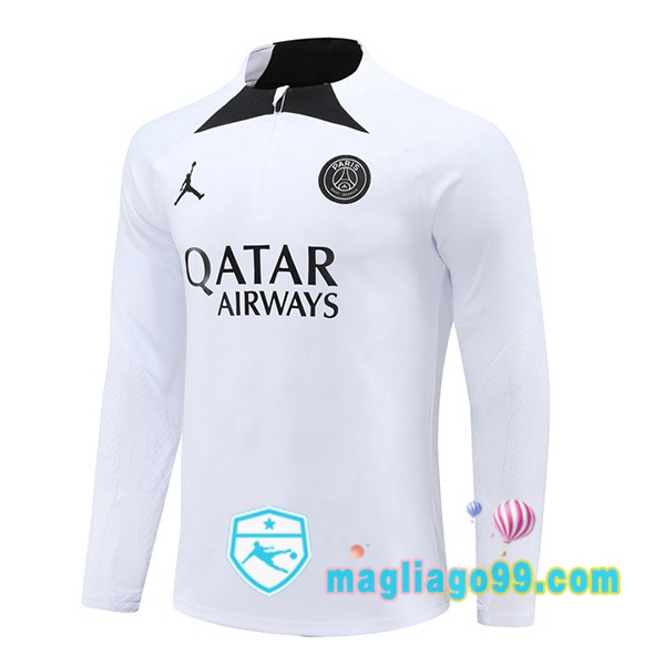 Magliago - Passione Maglie Thai Affidabili Basso Costo Online Shop | Felpa Calcio JORDAN Paris PSG Bianco 2024/2025