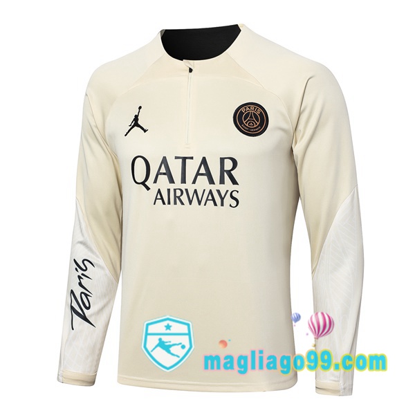 Magliago - Passione Maglie Thai Affidabili Basso Costo Online Shop | Felpa Calcio JORDAN Paris PSG Giallo 2024/2025