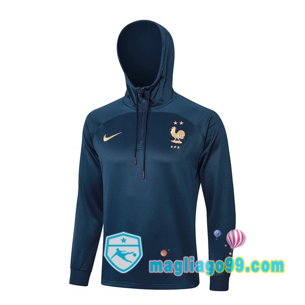Magliago - Passione Maglie Thai Affidabili Basso Costo Online Shop | Felpa con cappuccio Francia Blu Royal 2024/2025