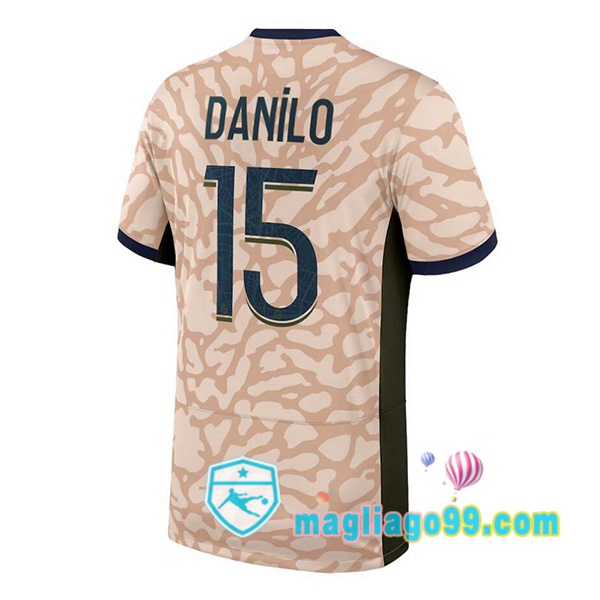 Magliago - Passione Maglie Thai Affidabili Basso Costo Online Shop | Maglia Paris PSG (Danilo 15) Quattro Rosa 2023/2024