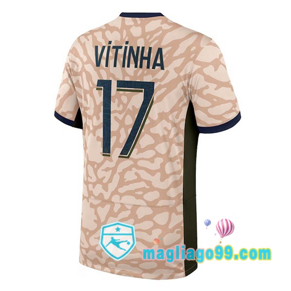Magliago - Passione Maglie Thai Affidabili Basso Costo Online Shop | Maglia Paris PSG (Vitinha 17) Quattro Rosa 2023/2024