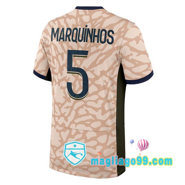 Magliago - Passione Maglie Thai Affidabili Basso Costo Online Shop | Maglia Paris PSG (Marquinhos 5) Quattro Rosa 2023/2024