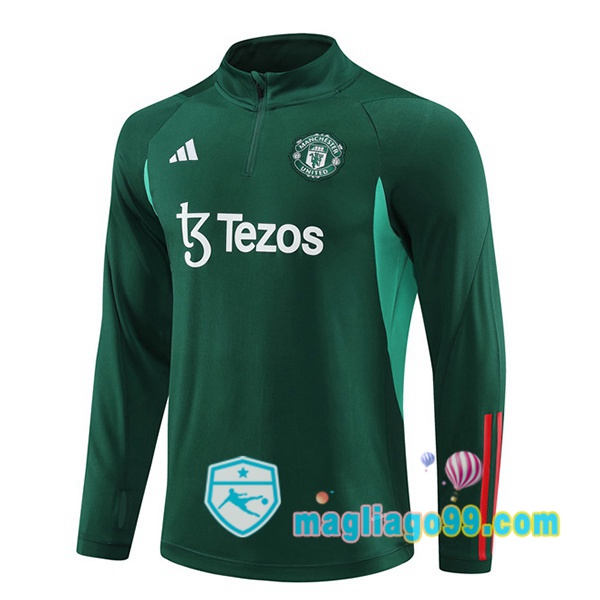 Magliago - Passione Maglie Thai Affidabili Basso Costo Online Shop | Felpa Calcio Manchester United Verde 2024/2025