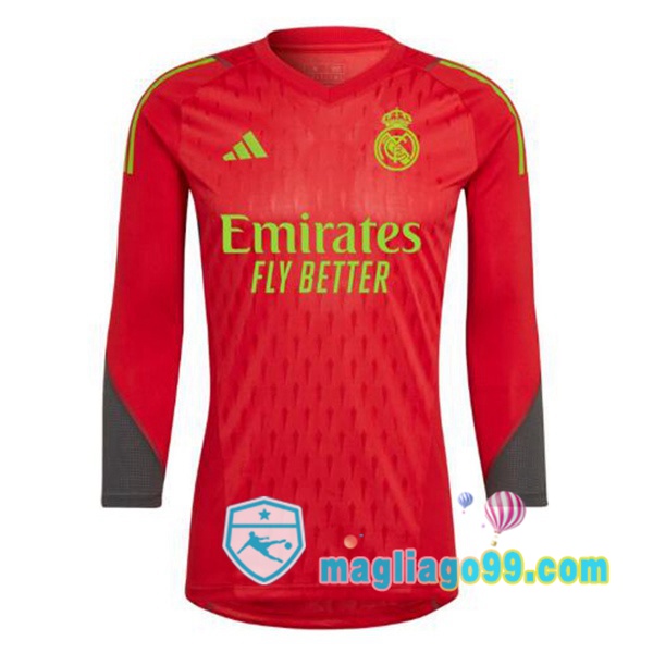 Magliago - Passione Maglie Thai Affidabili Basso Costo Online Shop | Maglia Real Madrid Portiere Maniche Lunghe Rosso 2023/2024