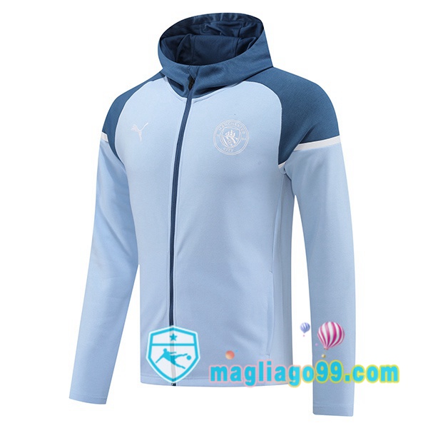 Magliago - Passione Maglie Thai Affidabili Basso Costo Online Shop | Felpa con cappuccio Manchester City Blu 2024/2025