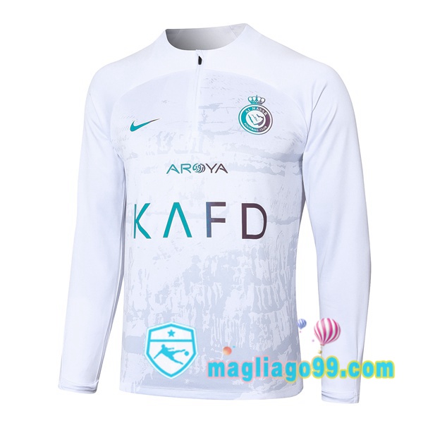 Magliago - Passione Maglie Thai Affidabili Basso Costo Online Shop | Felpa Calcio Al-Nassr FC Bianco 2024/2025