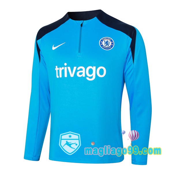 Magliago - Passione Maglie Thai Affidabili Basso Costo Online Shop | Felpa Calcio FC Chelsea Blu 2024/2025