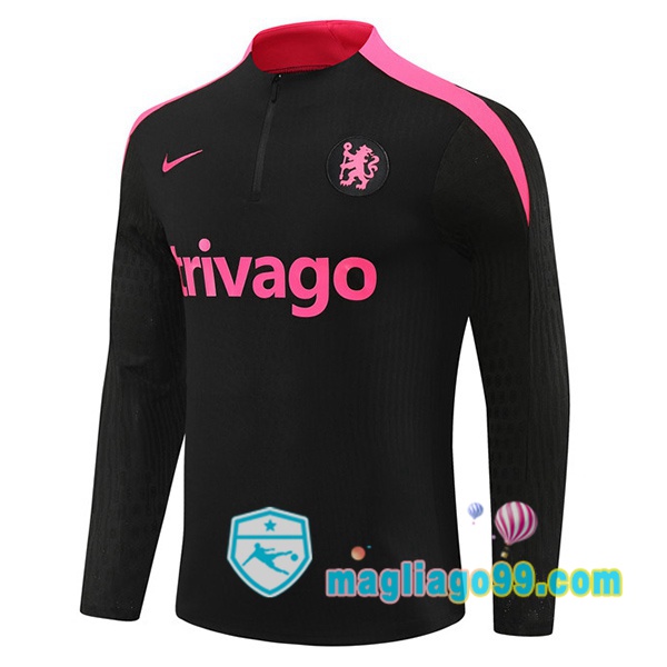 Magliago - Passione Maglie Thai Affidabili Basso Costo Online Shop | Felpa Calcio FC Chelsea Nero 2024/2025