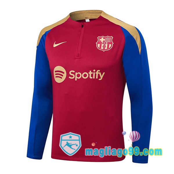 Magliago - Passione Maglie Thai Affidabili Basso Costo Online Shop | Felpa Calcio FC Barcellona Blu Rosso 2024/2025