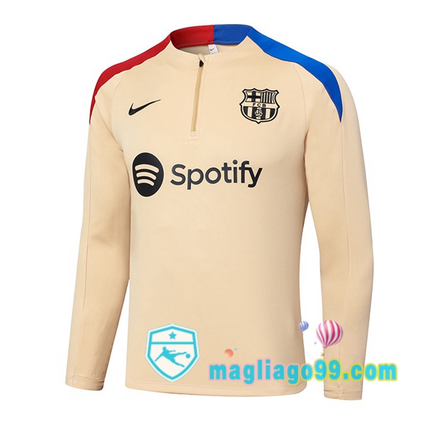 Magliago - Passione Maglie Thai Affidabili Basso Costo Online Shop | Felpa Calcio FC Barcellona Giallo 2024/2025