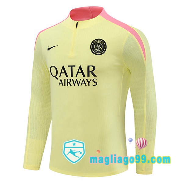 Magliago - Passione Maglie Thai Affidabili Basso Costo Online Shop | Felpa Calcio Paris PSG Giallo 2024/2025