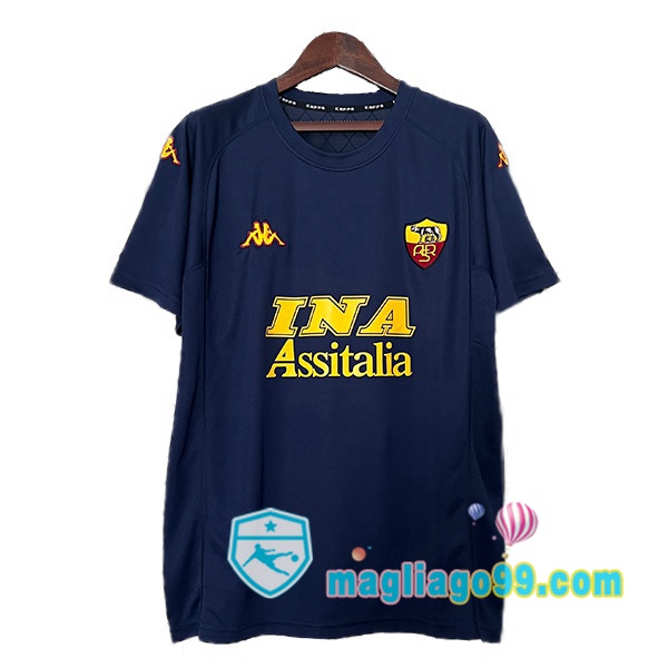 Magliago - Passione Maglie Thai Affidabili Basso Costo Online Shop | Maglia Storica AS Roma Retro Terza Blu Royal 2000-2001