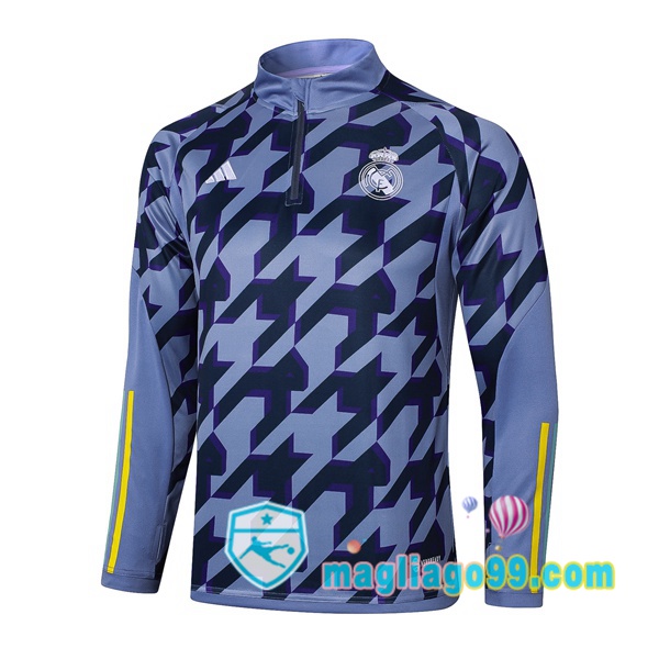 Magliago - Passione Maglie Thai Affidabili Basso Costo Online Shop | Felpa Calcio Real Madrid Blu 2024/2025