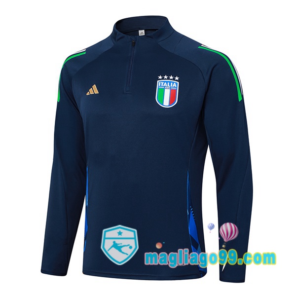 Magliago - Passione Maglie Thai Affidabili Basso Costo Online Shop | Felpa Calcio Italia Blu Royal 2024/2025