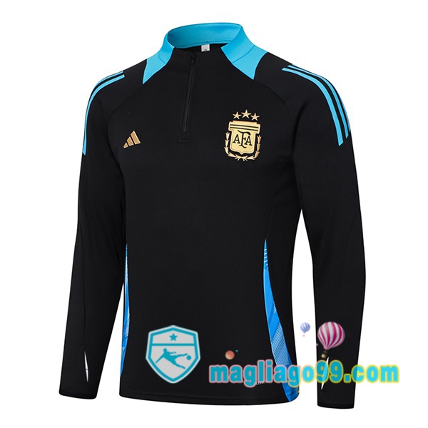 Magliago - Passione Maglie Thai Affidabili Basso Costo Online Shop | Felpa Calcio Argentina Nero 2024/2025