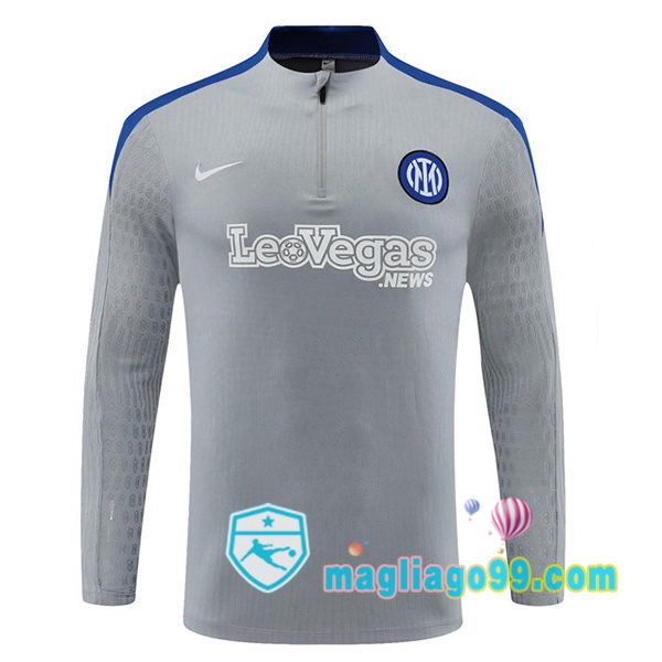 Magliago - Passione Maglie Thai Affidabili Basso Costo Online Shop | Felpa Calcio Inter Milan Grigio 2024/2025
