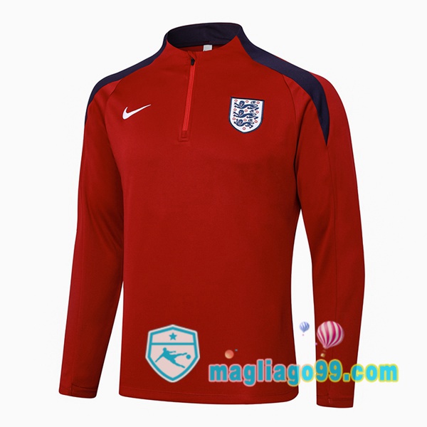 Magliago - Passione Maglie Thai Affidabili Basso Costo Online Shop | Felpa Calcio Inghilterra Rosso 2024/2025