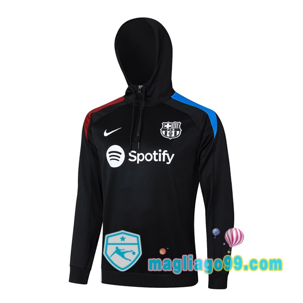 Magliago - Passione Maglie Thai Affidabili Basso Costo Online Shop | Felpa con cappuccio FC Barcellona Nero 2024/2025