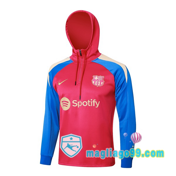 Magliago - Passione Maglie Thai Affidabili Basso Costo Online Shop | Felpa con cappuccio FC Barcellona Rosso 2024/2025