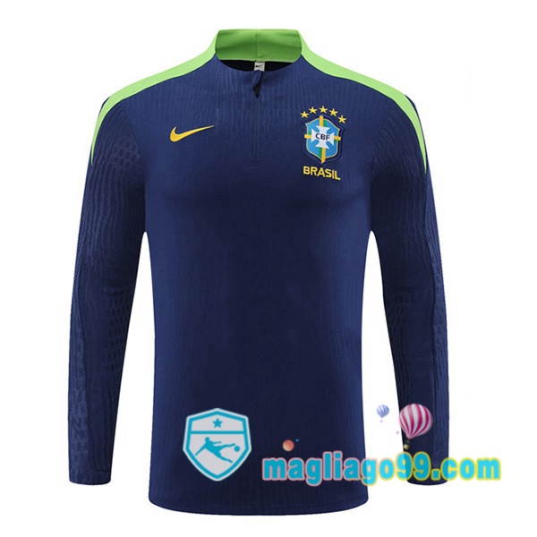Magliago - Passione Maglie Thai Affidabili Basso Costo Online Shop | Felpa Calcio Brasile Blu Royal 2024/2025