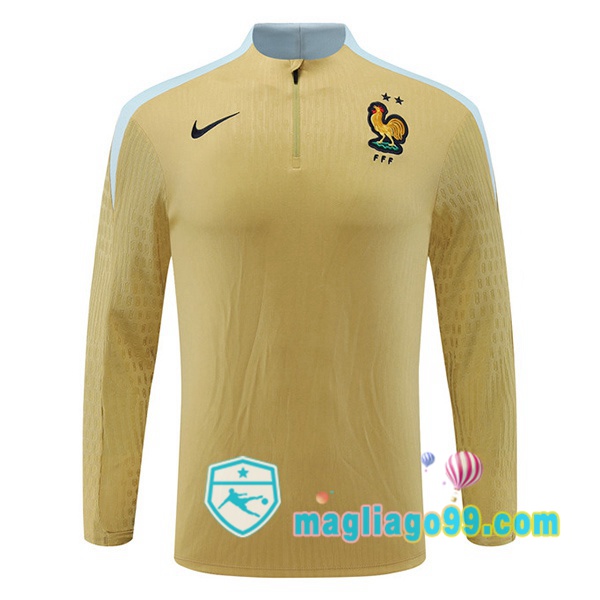Magliago - Passione Maglie Thai Affidabili Basso Costo Online Shop | Felpa Calcio Francia Giallo 2024/2025