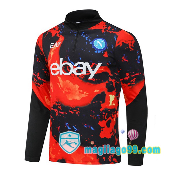 Magliago - Passione Maglie Thai Affidabili Basso Costo Online Shop | Felpa Calcio SSC Napoli Rosso Nero 2024/2025