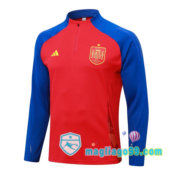 Magliago - Passione Maglie Thai Affidabili Basso Costo Online Shop | Felpa Calcio Spagna Rosso Blu 2024/2025