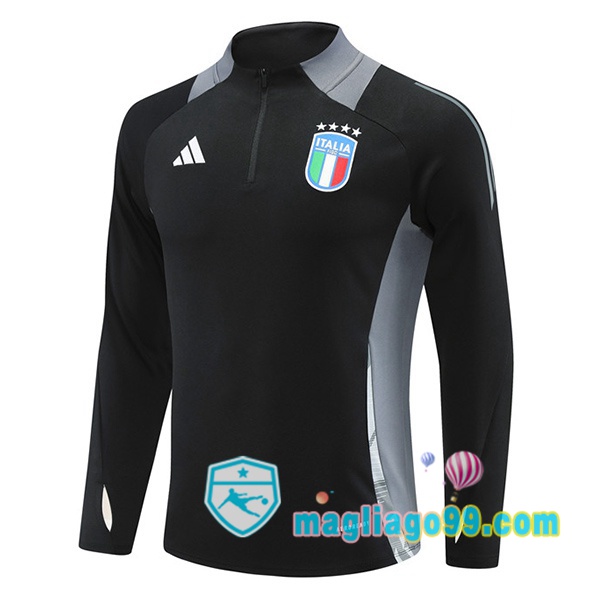 Magliago - Passione Maglie Thai Affidabili Basso Costo Online Shop | Felpa Calcio Italia Nero 2024/2025
