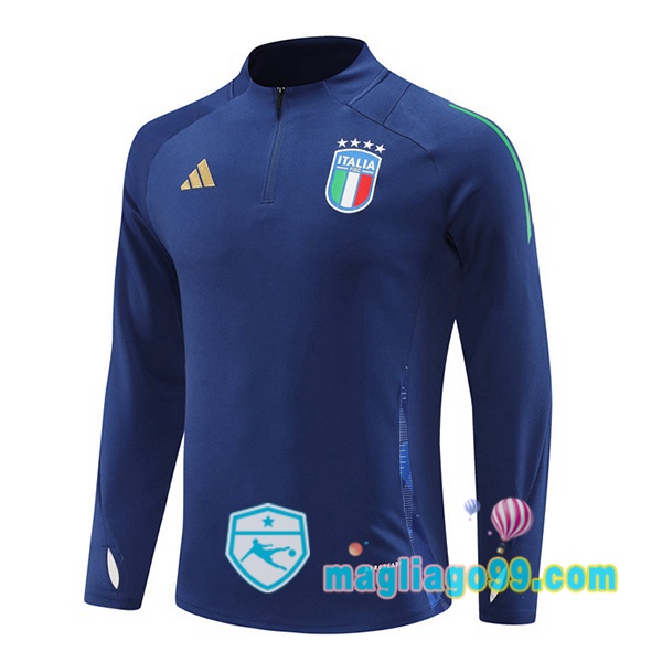 Magliago - Passione Maglie Thai Affidabili Basso Costo Online Shop | Felpa Calcio Italia Blu Royal 2024/2025
