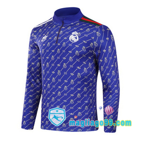 Magliago - Passione Maglie Thai Affidabili Basso Costo Online Shop | Felpa Calcio Real Madrid Blu 2024/2025