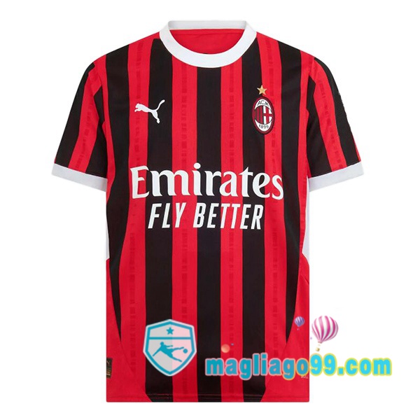 Magliago - Passione Maglie Thai Affidabili Basso Costo Online Shop | Maglia AC Milan Prima Rosso Nero 2024/2025