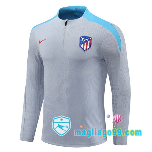 Magliago - Passione Maglie Thai Affidabili Basso Costo Online Shop | Felpa Calcio Atletico Madrid Grigio 2024/2025