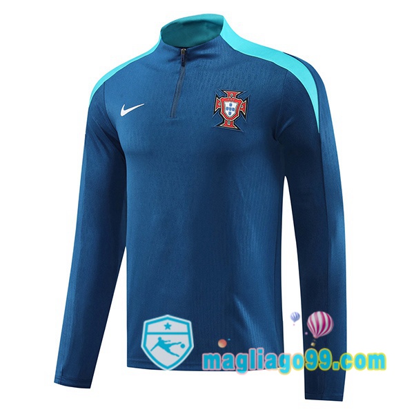 Magliago - Passione Maglie Thai Affidabili Basso Costo Online Shop | Felpa Calcio Portogallo Blu Royal 2024/2025