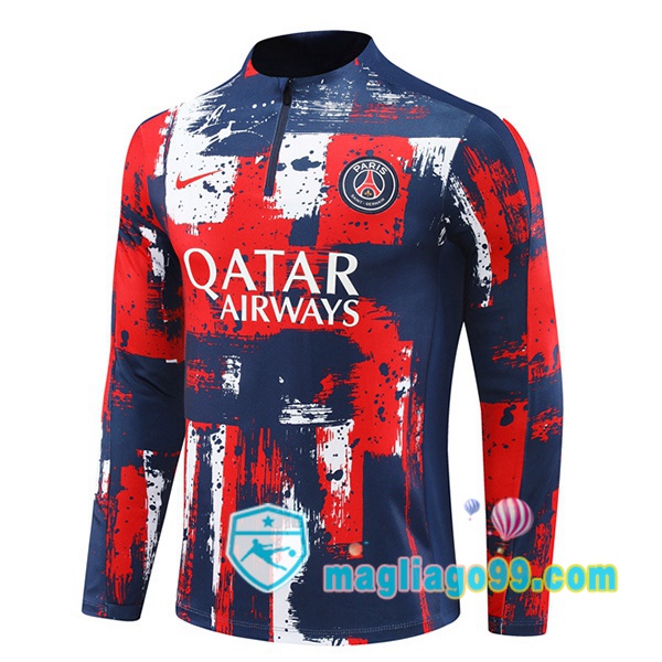 Magliago - Passione Maglie Thai Affidabili Basso Costo Online Shop | Felpa Calcio Paris PSG Rosso Blu 2024/2025