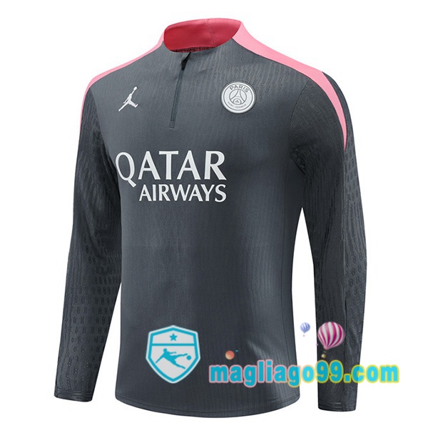 Magliago - Passione Maglie Thai Affidabili Basso Costo Online Shop | Felpa Calcio JORDAN Paris PSG Grigio 2024/2025