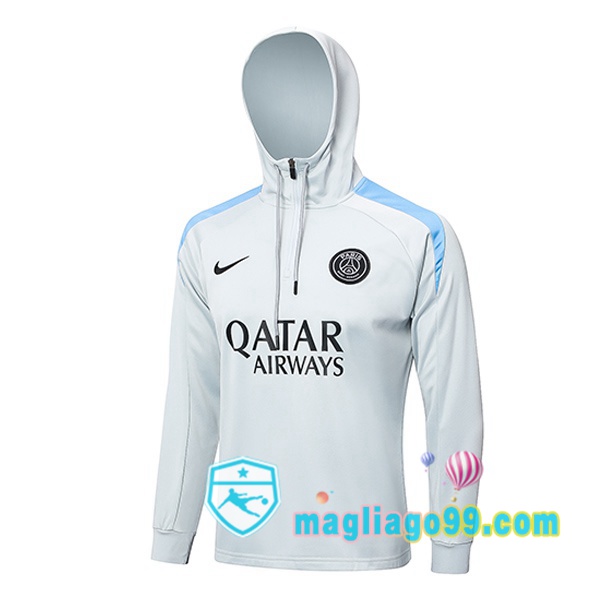 Magliago - Passione Maglie Thai Affidabili Basso Costo Online Shop | Felpa con cappuccio Paris PSG Bianco 2024/2025