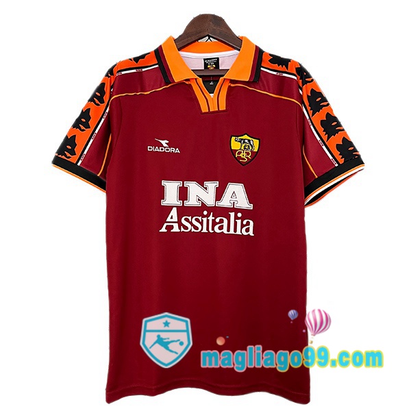 Magliago - Passione Maglie Thai Affidabili Basso Costo Online Shop | Maglia Storica AS Roma Retro Prima Rosso 1998-1999
