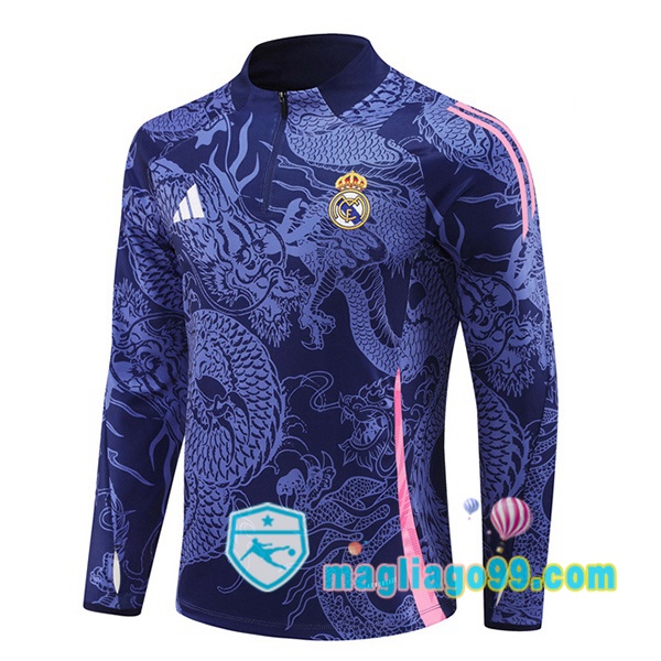 Magliago - Passione Maglie Thai Affidabili Basso Costo Online Shop | Felpa Calcio Real Madrid Blu Royal 2024/2025