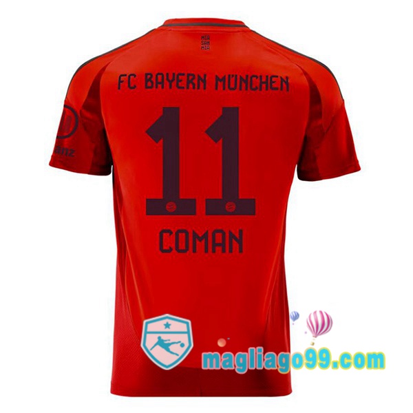 Magliago - Passione Maglie Thai Affidabili Basso Costo Online Shop | Maglia Bayern Monaco (Coman 11) Prima Rosso 2024/2025