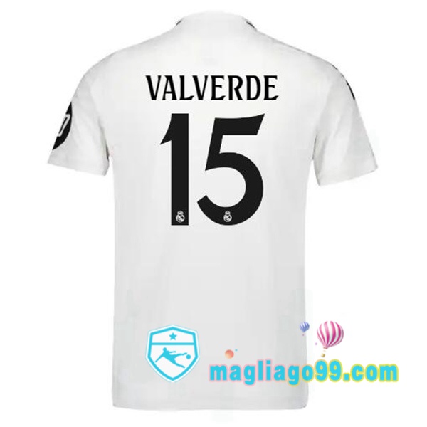 Magliago - Passione Maglie Thai Affidabili Basso Costo Online Shop | Maglia Real Madrid (Valverde 15) Prima Bianco 2024/2025