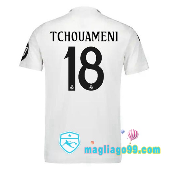 Magliago - Passione Maglie Thai Affidabili Basso Costo Online Shop | Maglia Real Madrid (Tchouameni 18) Prima Bianco 2024/2025
