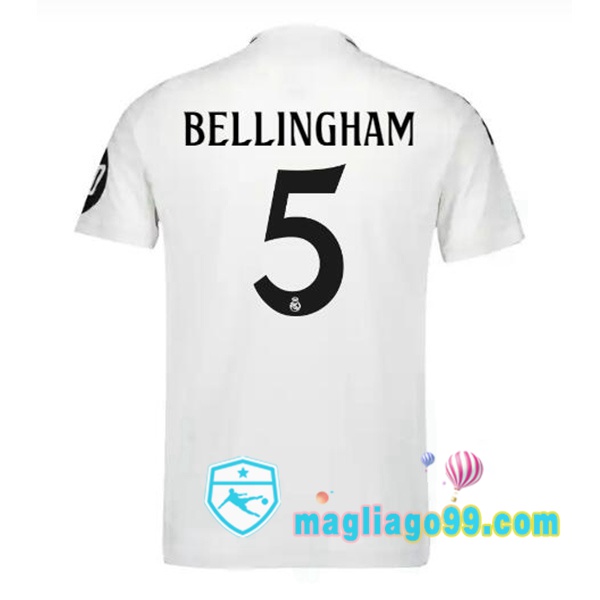 Magliago - Passione Maglie Thai Affidabili Basso Costo Online Shop | Maglia Real Madrid (Bellingham 5) Prima Bianco 2024/2025