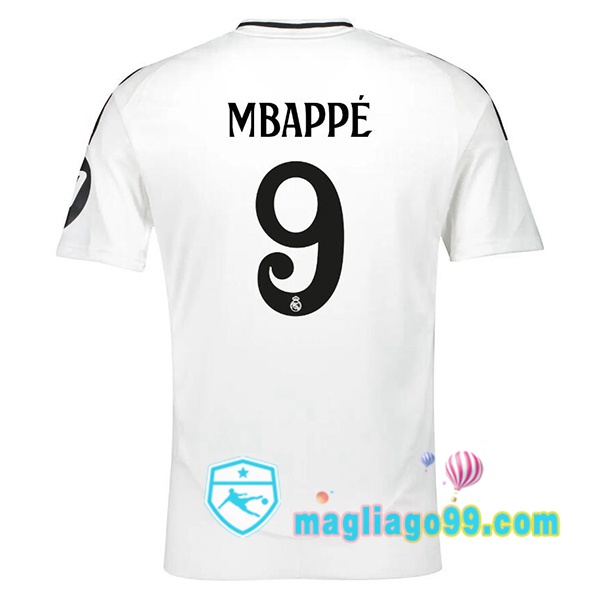 Magliago - Passione Maglie Thai Affidabili Basso Costo Online Shop | Maglia Real Madrid (Mbappé 9) Prima Bianco 2024/2025