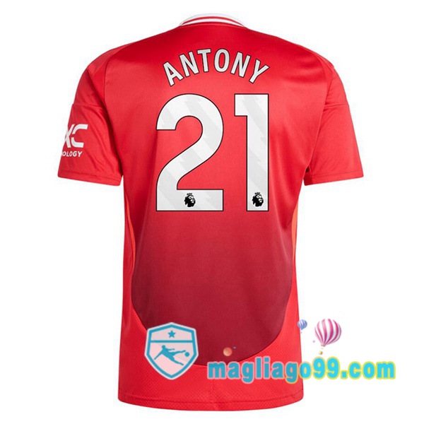 Magliago - Passione Maglie Thai Affidabili Basso Costo Online Shop | Maglia Manchester United (Antony 21) Prima Rosso 2024/2025