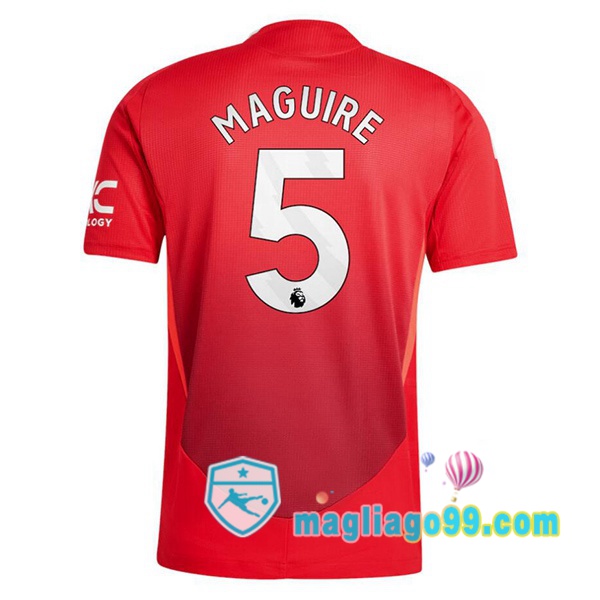 Magliago - Passione Maglie Thai Affidabili Basso Costo Online Shop | Maglia Manchester United (Maguire 5) Prima Rosso 2024/2025